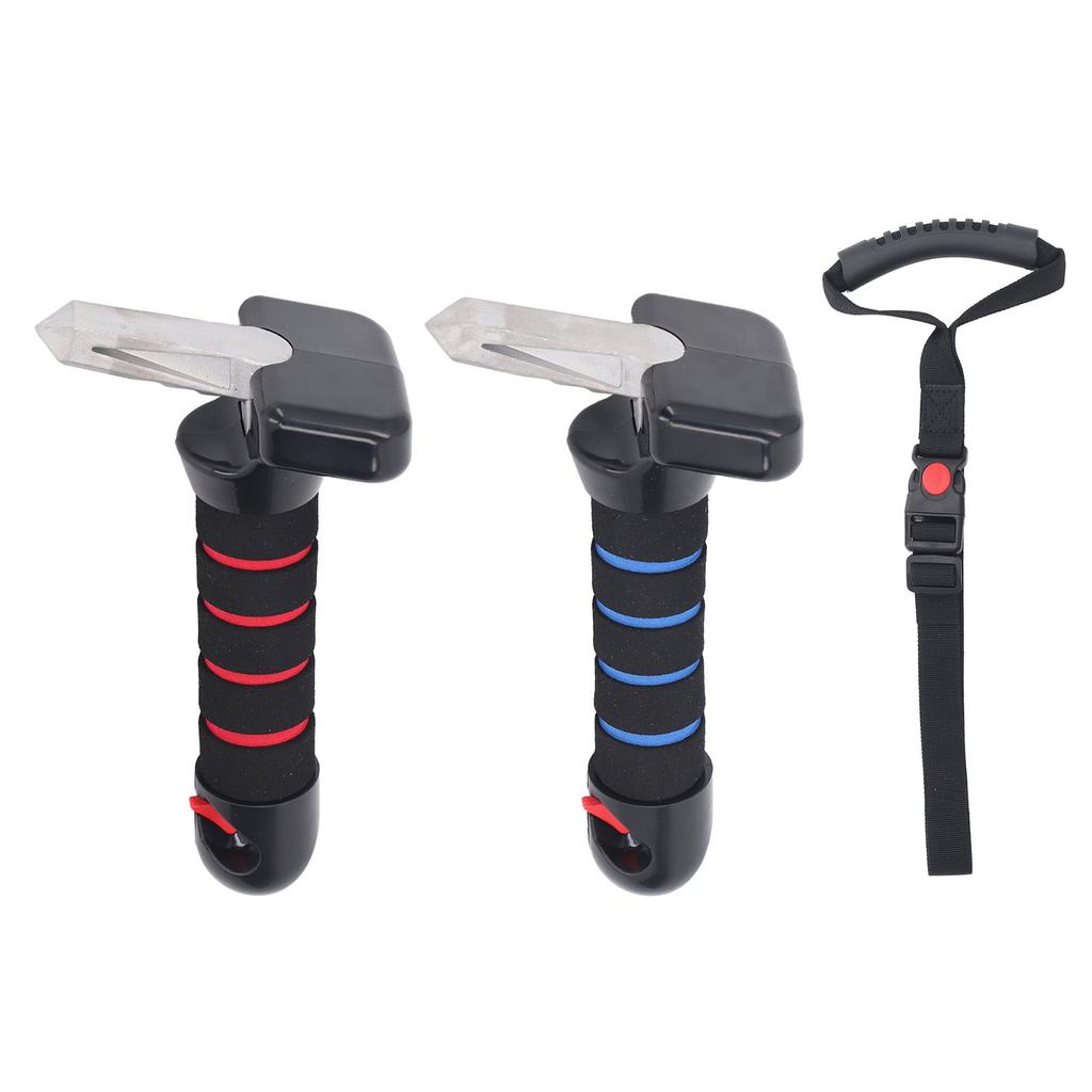 3 In 1 Car Door Handle with Seatbelt Cutter and Window Breaker High Load Bearing Non Slip Grip Vehic