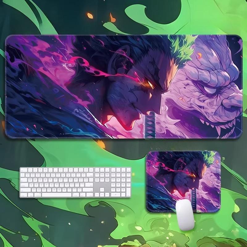 High Quality Roronoa Zoro ONE PIECE Leather Mouse Pad Oversized Small Cartoon Office Game E-sports Computer Keyboard Pad Table Mat Animation Periphery