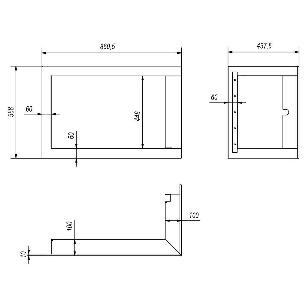Ocelový rám pro ZIBI 12 pravý BS