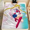 Sailor Moon Sailor Mercury pattern Flannel Blanket, High quality Comfortable for All Seasons, Home Decor, Warmth and Comfort, Perfect for Gifts.