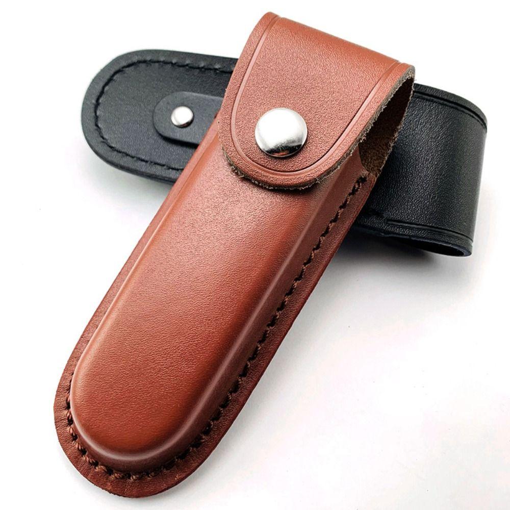 Brown Leather Leather Sheath Pocket Fixed Sheath Pouch Bag  Camping Accessory