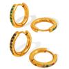 Yori Delicate Colorful Bling Simple Round Earrings Fashion Thin Finger Korean High Quality Jewelry 18K Golden Accessories