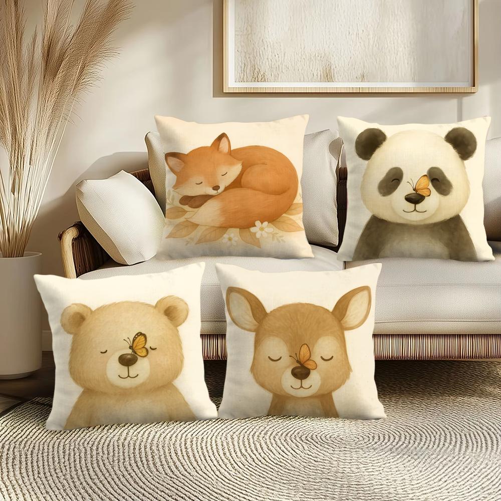 Vintage Flowers and Animals Cushion Cover Soft Plush Throw Pillow Cover DoubleSided Printed Cushion Case Sofa Home Decor