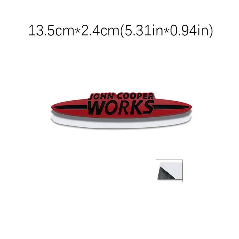 Pegatina de coche de letras originales JOHN COOPER WORKS para MINI JCW calcomanía decorativa tridimensional con logo para parrilla delantera de carrocería modificada