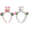 Strawberry Rabbit Hairhoop Lovely Plush Hairband Holiday Party Props Headwear Adult Music Festival and Birthday Headwear