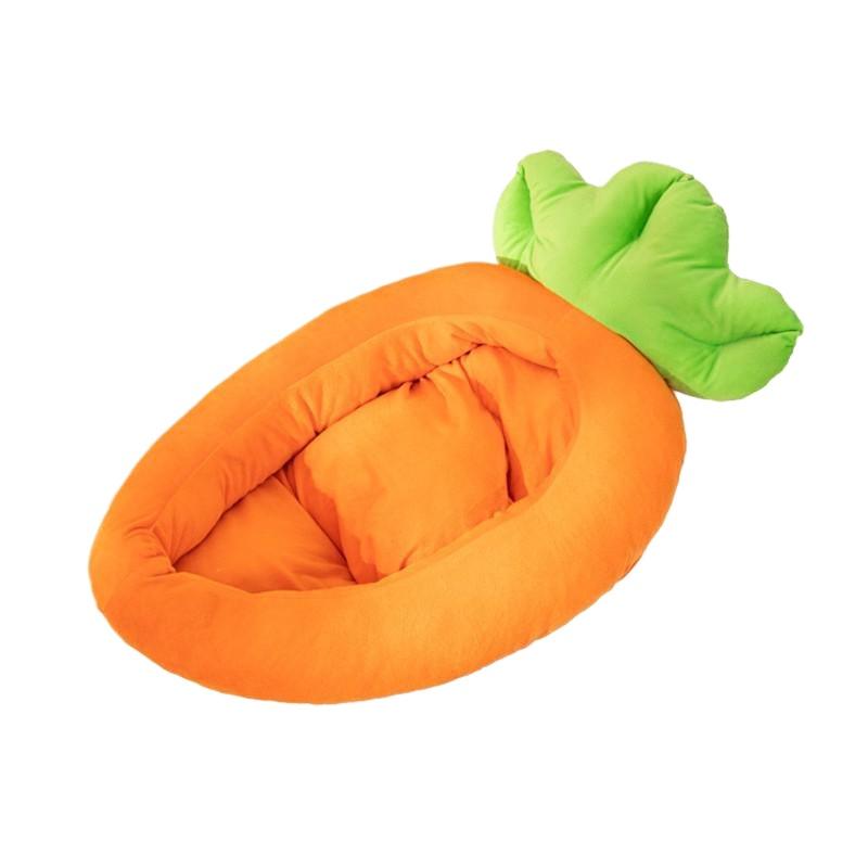 Thickened Banana Carrot Dog Nest Winter Warm Sleeping Kitten's Nest Detachable Cleaning Cat Bed Breathable Comfortable Cat Beds