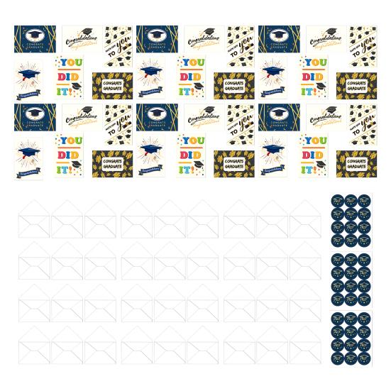 Graduation Cards Set 2026 Bachelor's Degree Card with Envelopes And Stickers Inspirational Congrats Personalized Graduation Message Card