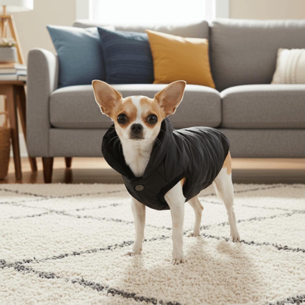 Durable Waterproof Winter Dog Coat Warm Thickened Dog Cotton Jacket Fleece with D Shape Ring Puppy Costume Chihuahua