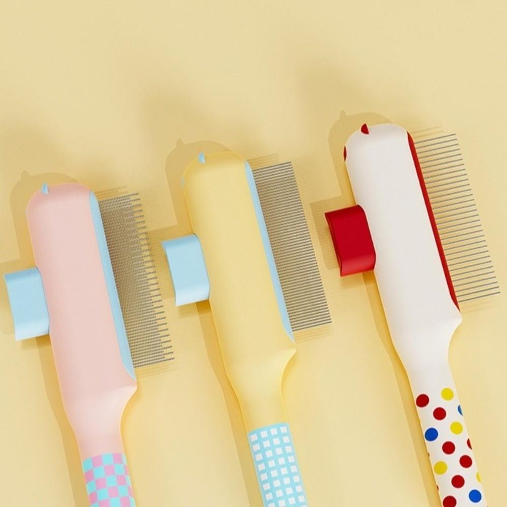 Efficient Pet Flea Comb Portable Pet Hair Knotting Comb Small Row Comb Self Cleaning Comb  Cat Care