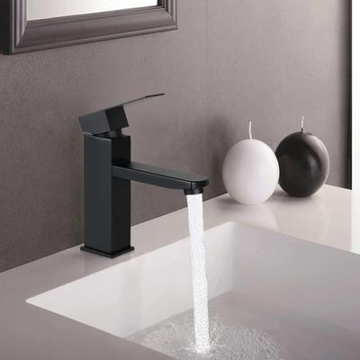 Kitchen Sink Faucet - NETTLIFE - Fixed - Matte Black - High Pressure Stainless Steel - 2-Hole Economical Spout