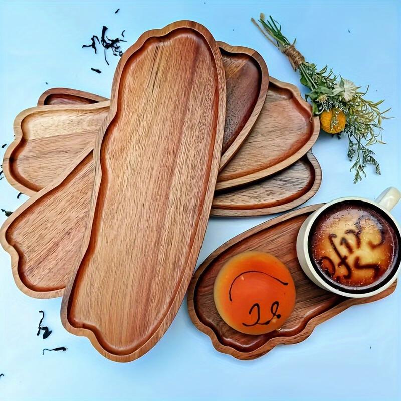 Acacia Wood Irregular Cloud Shape Serving Tray