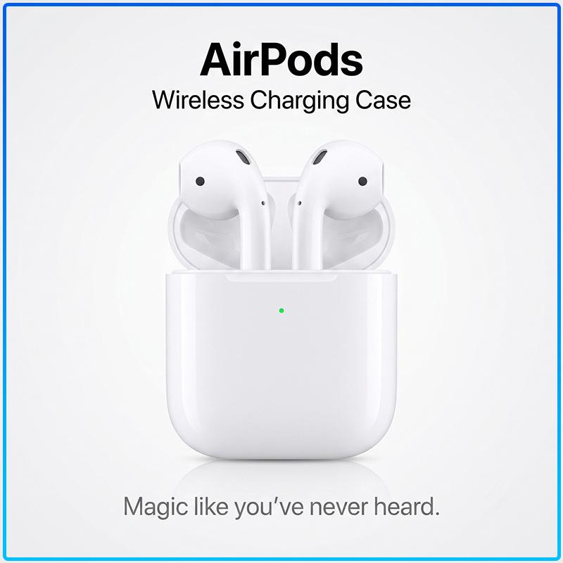 Apple AirPods 2 Bluetooth Kopfhörer Kabellos Touch-Steuerung Ladecase Schnelles Laden HD-Anrufe Stereo Bluetooth Ohrhörer Alle Smartphones Universell weiß