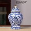 "High-End Blue & White Ceramic Tea Jar: Moisture-Proof, Sealed, Perfect for Home or Gift"