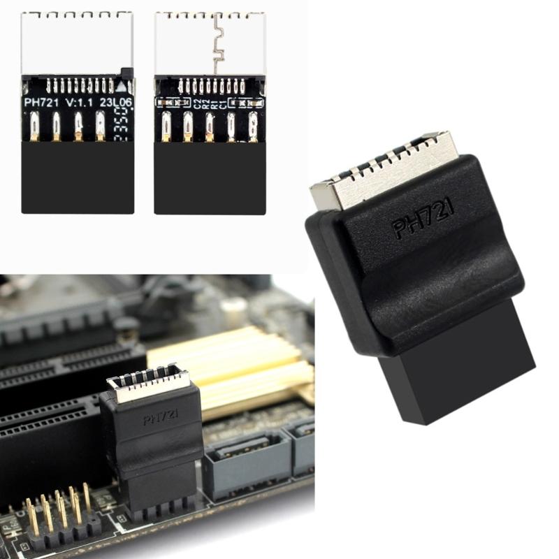USB 2.0 9Pin to Type Header Adapter Front Panel Connectors Motherboard USB 9Pin to Type for Desktop Motherboard