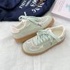 Little White Shoes Women's 2025 Autumn New American Retro Niche Flat-bottomed Versatile Ins Tide Sports and Leisure Moral Training Board