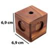 Casse-tête en bois - Engelhart - Dé enfermé - 9 pièces - Niveau difficile - 6,9 x 6,9 x 6,3 cm