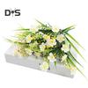 2 Pcs Artificial Flowers Bundle UV-Resistant Faux Plants Non-fading Fake Flowers for Home Vase Basket Window Box Outdoor Decoration