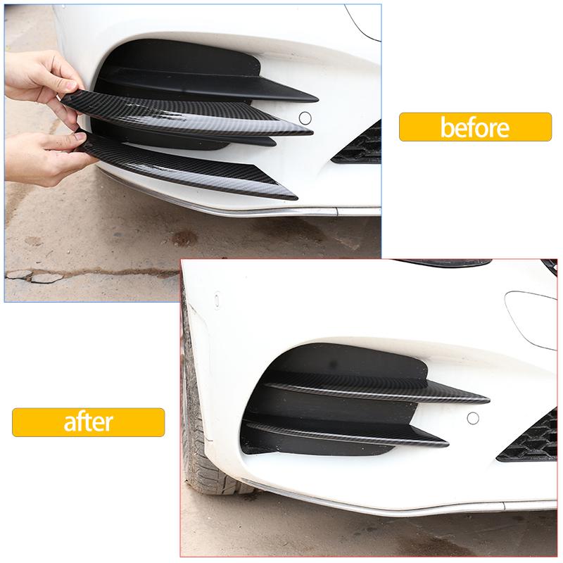 For Mercedes Benz C Class W205 2019-2026ABS Car Styling Front Fog Light Decoration Strips Air Intake Grille Cover Trim Accessory