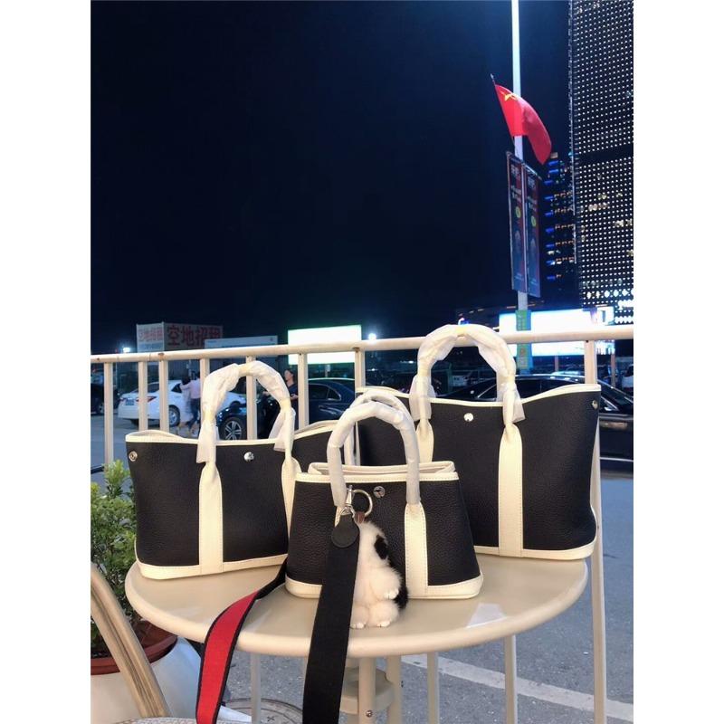 New Bag European and American Popular Women's Bag Garden Bag Canvas Shoulder Strap Portable Shoulder Messenger Bag Cowhide Bag