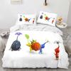 Tegneseriespill Pikmin Sengesett Gutter Jenter Tvilling Queen Size Dynetrekk Putetrekk Seng Barn Voksen Mote Hjem Tekstilekstil