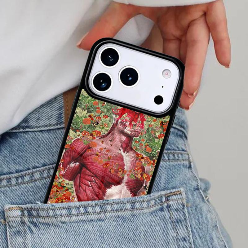 Human Brain Art Phone Case for iPhone 16e 15 14 13 12 17 Pro Max Plus Air 17pro Cover Coque