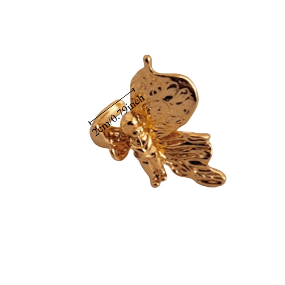 Creative Retro Wing Ring Cute Geometric Irregular Ring Unique Jewelry Accessories Opening Ring Gift