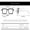 Two Dimensional Flat Lens Ins Square Anti-blue Glasses Frame Personality Trend Glasses