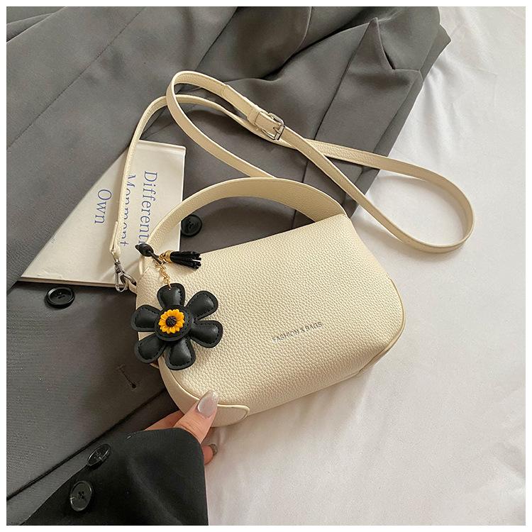 Women's bag new portable small square bag fashionable lychee pattern high-end fashion shoulder messenger bag