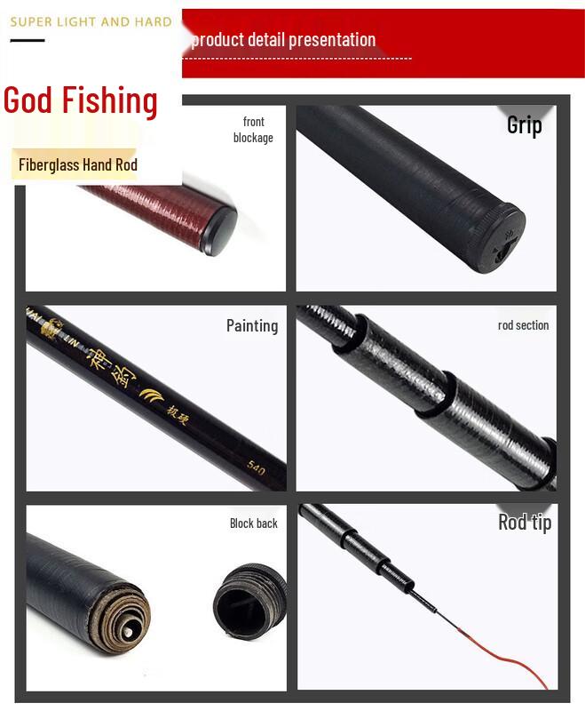 Daiwa Lingyun Telescopic Fiberglass Fishing Rod