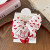 Red Scrunchies Cherry Plaid Girls Elastic Hair Bands Red Bow Polka Dot Heart Hair Rope Ties Ponytail Holder Rubber Band Headwear