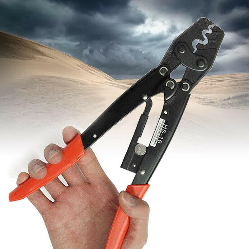 HS-16 Crimping Pliers Cable Lug Crimper Tool Bare Terminal Wire Plier Cutter 1.25-16 Square Millimeter Cutters Cutting Hand Tool HS-16#0