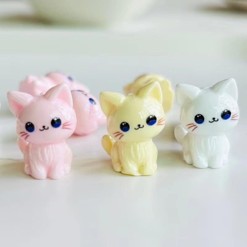 12Pcs Cute Cat Series Resin Decorations Diy Craft 3D Charms Cartoon Charms  Scrapbooking Accessories