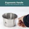 600ml/20.29oz Stainless Steel Sierra Cup Silver Deep Sierra Cup Durable Sierra Cup  Outdoor Camping
