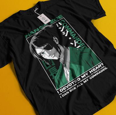 Attack On Titan Shirt Hange Tshirt Levi T-Shirt AOT Erwin Eren Mikasa Armin Tee