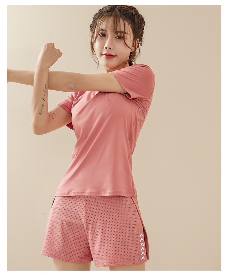 Women's Quick-Dry Reflective Yoga & Running Set - Spring/Summer Thin, Anti-Exposure, Loose Two-Piece