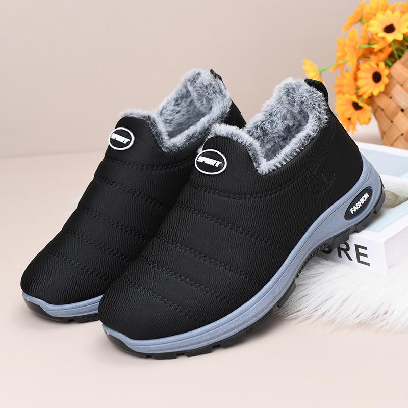 

Хлопковая обувь женская осень и зима новая женская обувь ботинки теплые и удобные туфли для мамы на толстой подошве зимние сапоги 42