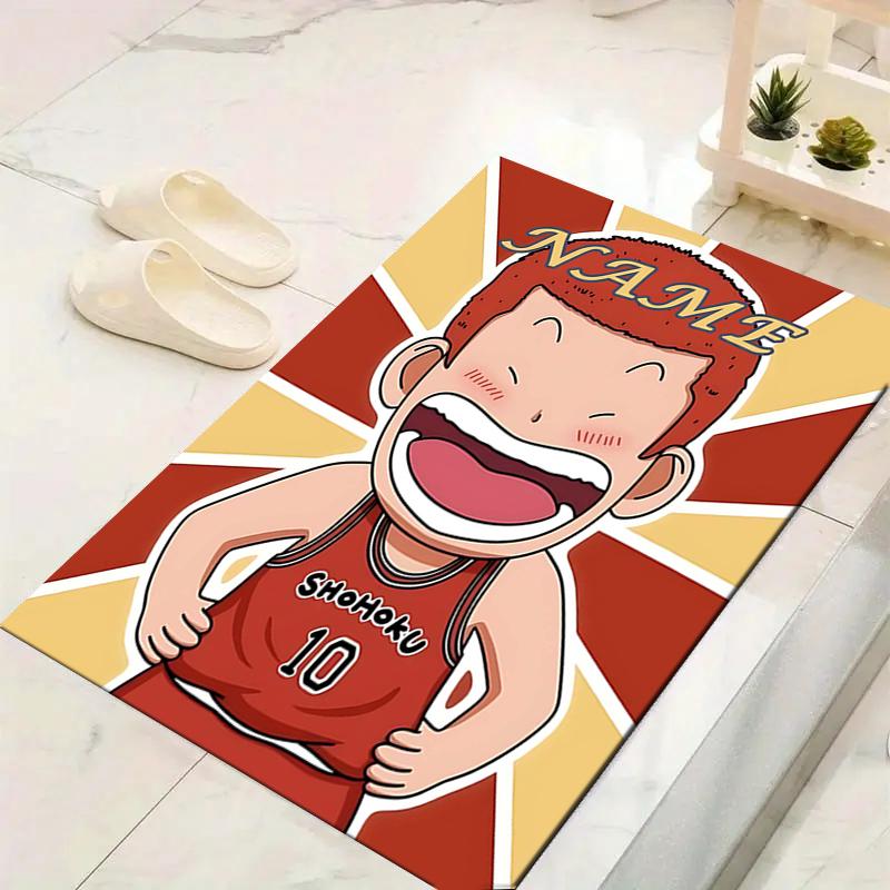 Custom 1Pc Basketball Team Spirit Rug Office Carpet Indoor Outdoor Entrance Doormat Nonslip Soft And Comfortable Living Room D2915324