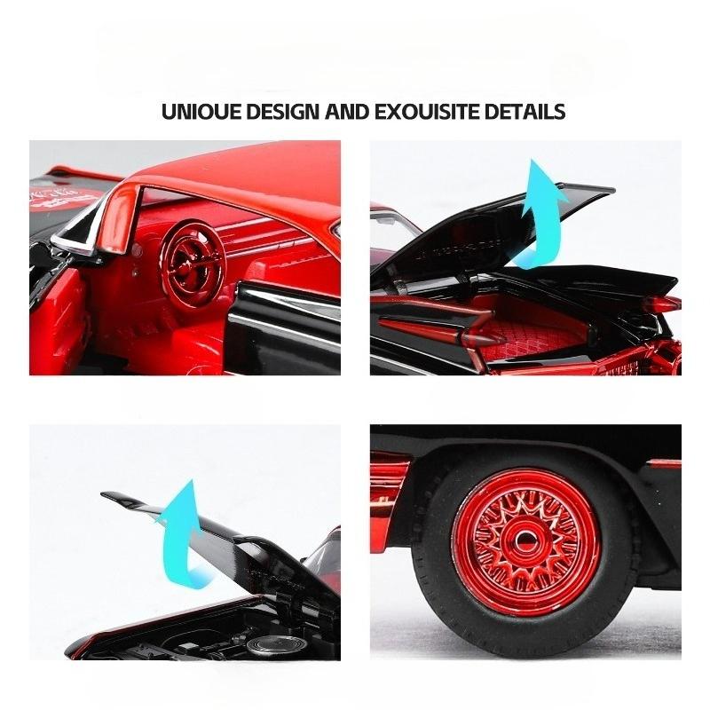 Simulation 1/32 1961 Cadillacs Series 62 Convertible Alloy Car Model Sound Light Children Metal Toy Vehicle Miniature Voiture