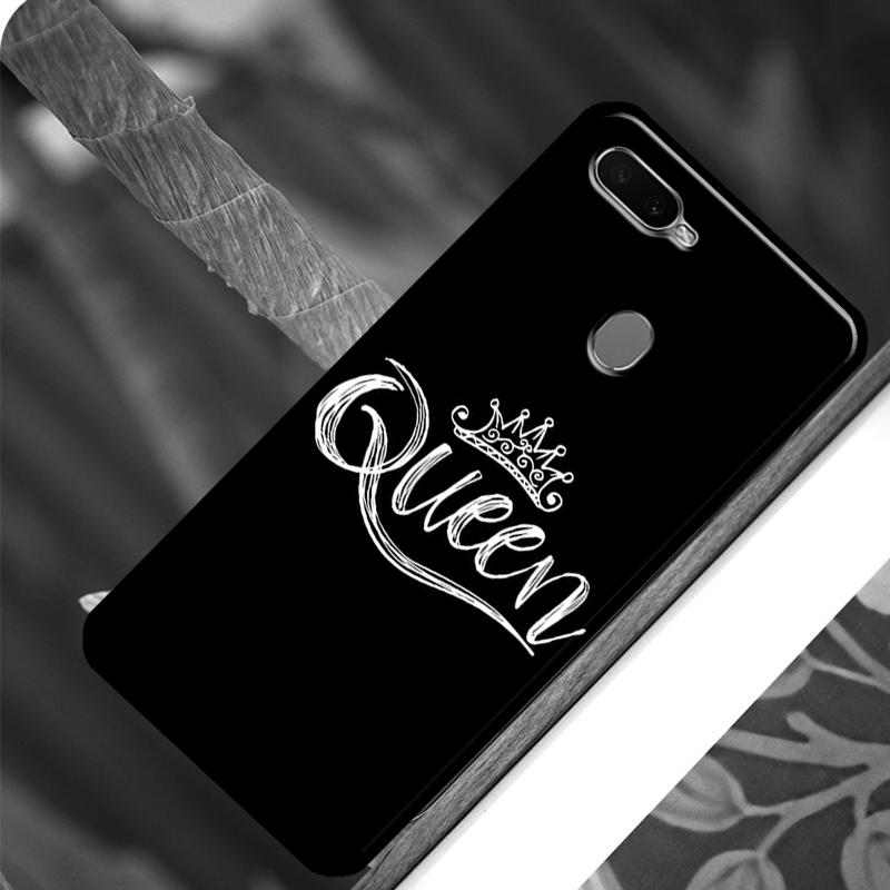 

Милый чехол King Queen Crown для OPPO A83 A91 A93 A1K A15 A3S A54 A74 A94 A5 A9 A31 A53 A52 A72 A53S, задняя крышка OPPO A3S