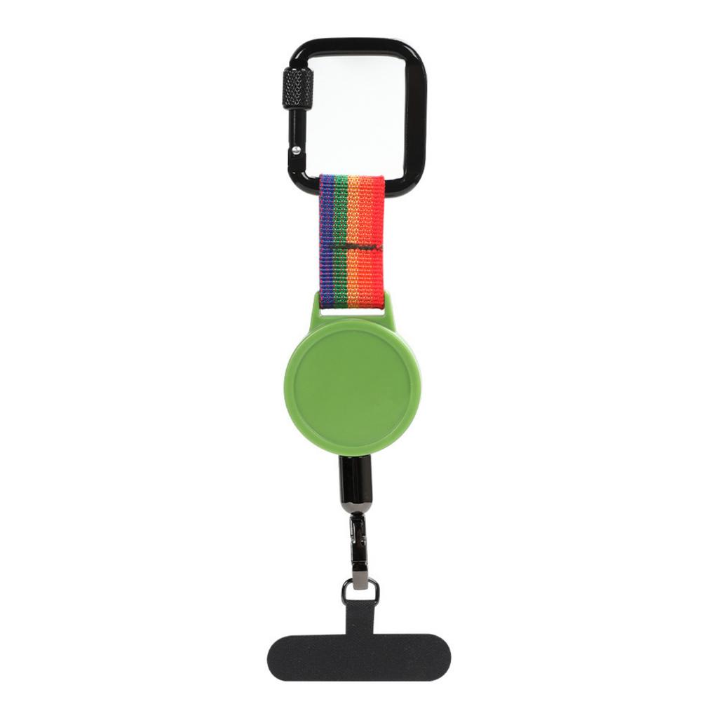 Retractable Keychain with Carabiner Clip, Portable Thick Woven Strap for Outdoor Use