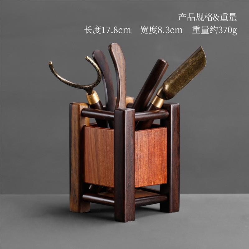 

Чайный набор «Шесть джентльменов» из черного сандалового дерева, цветка груши, чайная трубка для чайной церемонии, кунг-фу, принадлежности для инструментов Five-piece Set