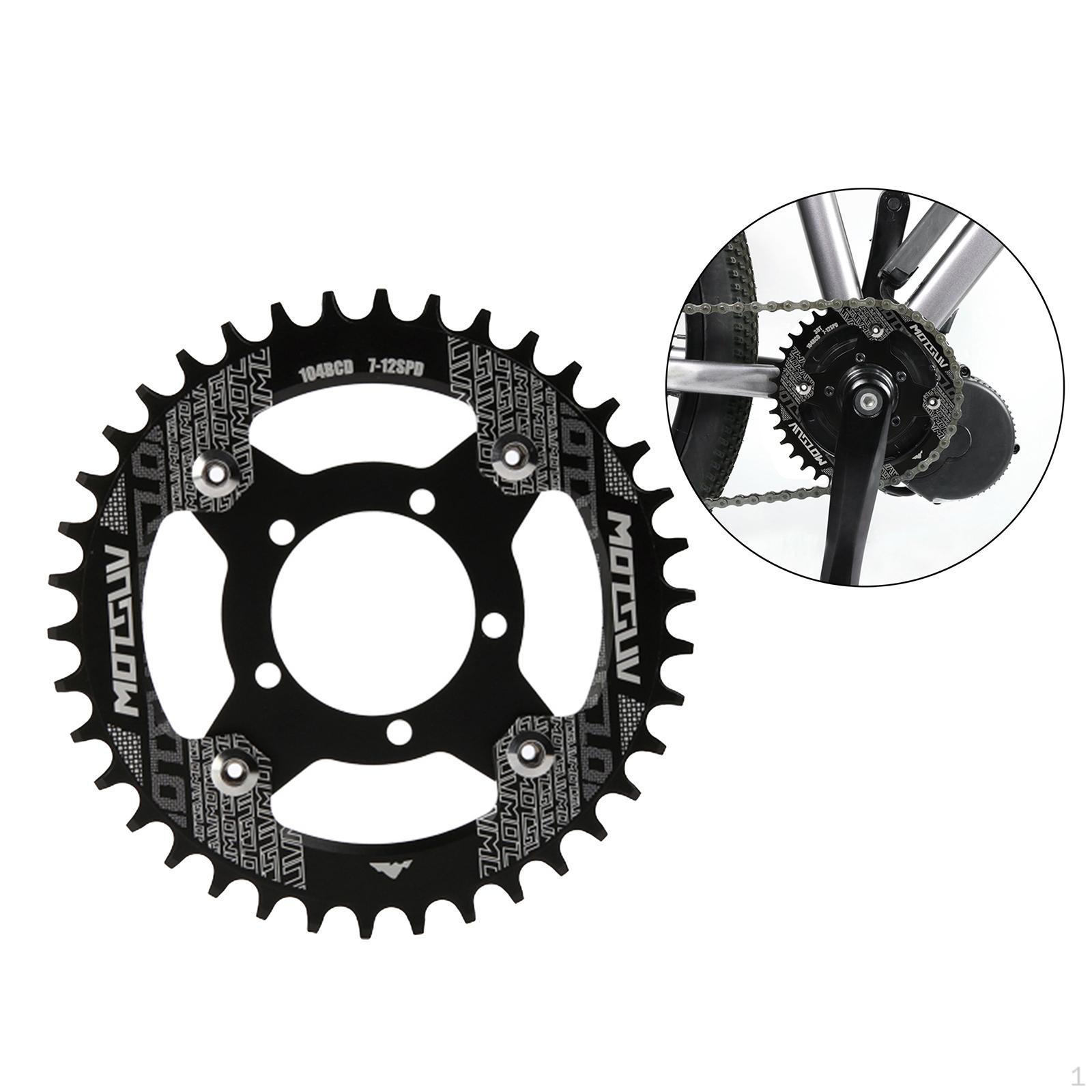 

Chainring 32T~42BCD Bicycle Chainwheel Round Narrow Wide Chain Ring Repair Sprockets Component Parts Black 32T