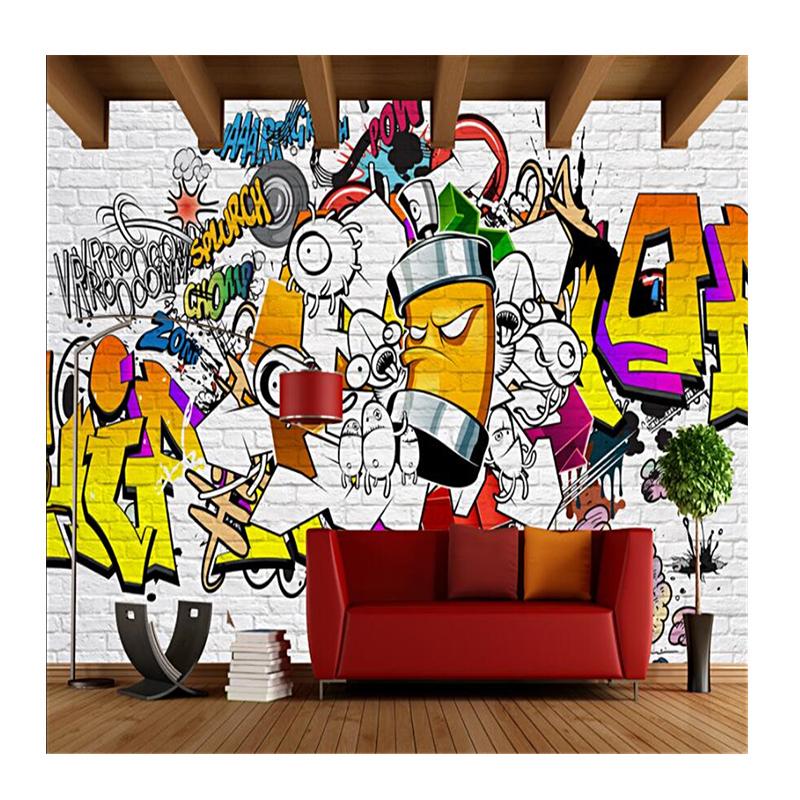 

Trendy Wallpaper Bar Street Graffiti Mural Background Ktv Living Room Bedroom Wallpaper 200 cm(W) x 140 cm(H)