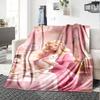1pc Tea Party Flannel Blanket Soft Warm Throw for Home, Office, Travel, All-Season Cozy Bedding GiftL1035