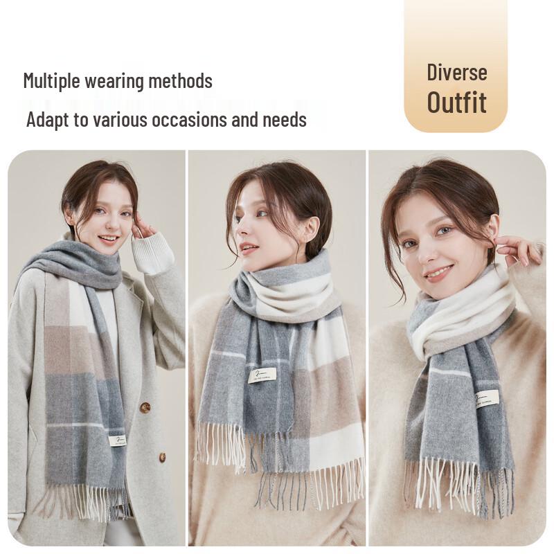 JIUMU Women's 100% Cashmere Scarf and Shawl