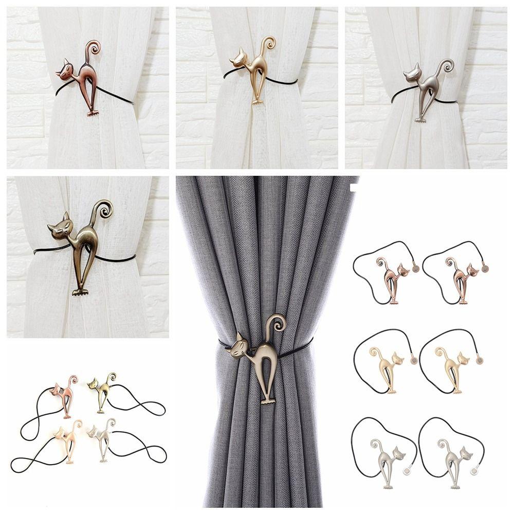

Сильный магнитный кошачий занавес, пряжка, антикоррозийный зажим для штор, мультяшные держатели для штор, декор для штор