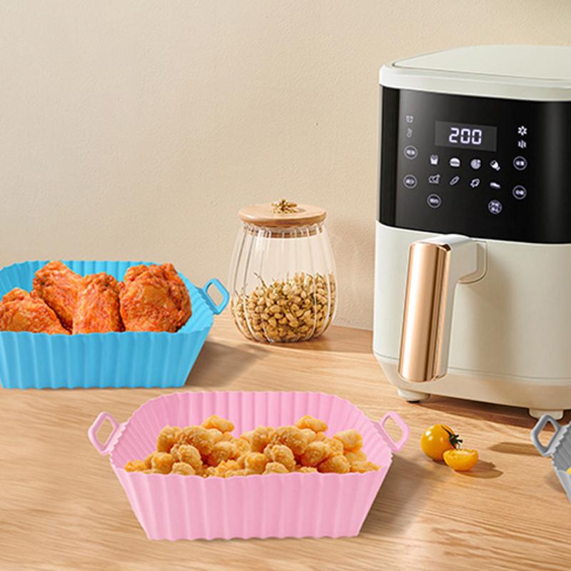 Air Fryer Silicone Liners Pot Basket Cooking Gadgets Baking Tray Non-stick Pizza Pan Oven Kitchen Accessories Reusable TMZ