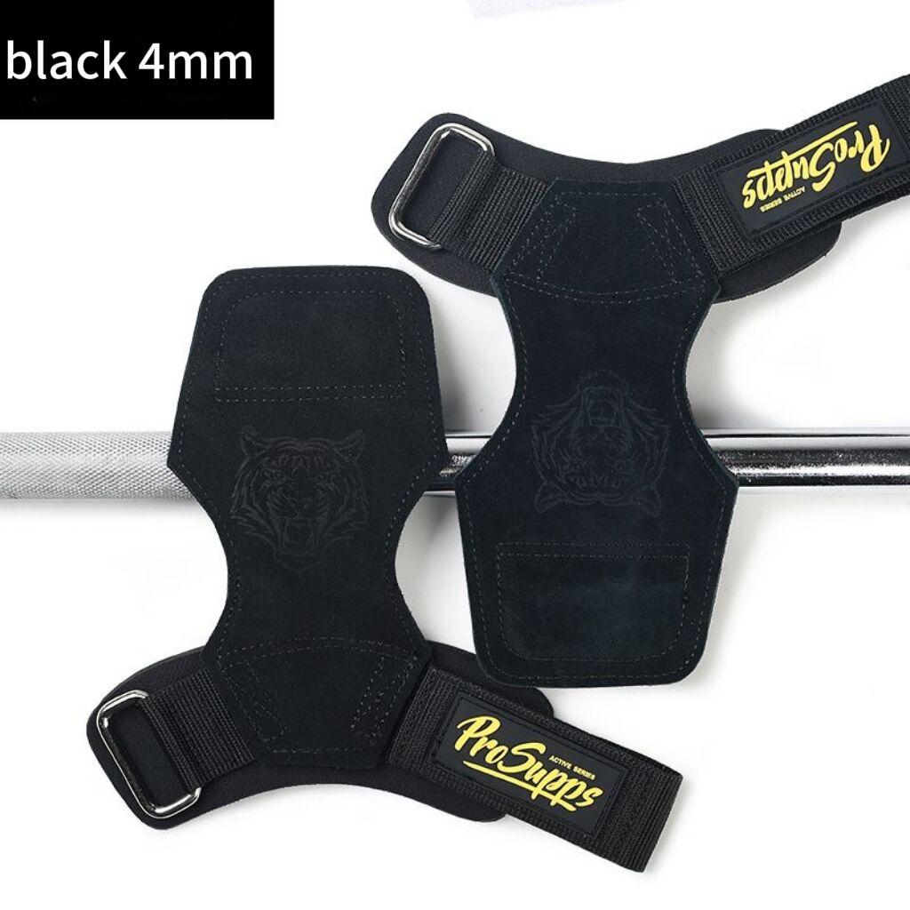 

Cowhide Gloves for The Gym Weight Lifting Training Crossfit Fitness Workout Palm Protector Horizontal Bar Wrist Support чёрный