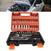 Automotive Socket Wrench Set Anti Slip Knurled High Hardness Socket Wrench Repair Tool with Storage Box for Auto Repair