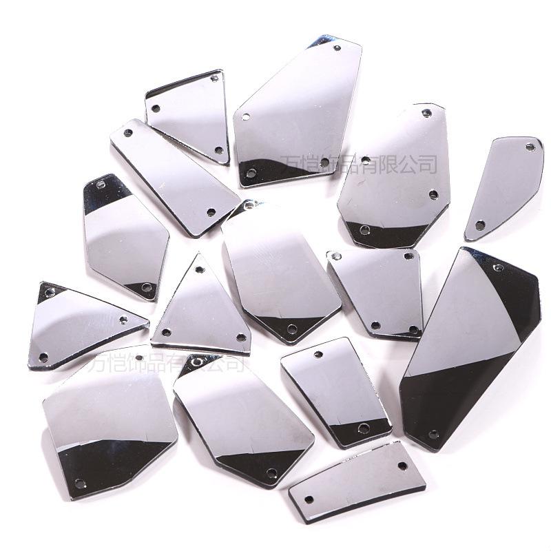 Acrylic Hand Seam Drill, Flat Bottom Special-Shaped Mirror Diy Clothing Decoration Jewelry Mirror Accessories Seam Drill